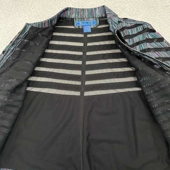 Blu Ice Zippered Long Sleeved Leather Jacket, size L - Picture 8 of 12